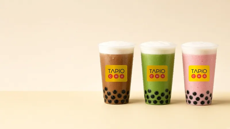 The Cloud Series: brown sugar, matcha and strawberry milk teas topped with cheese foam