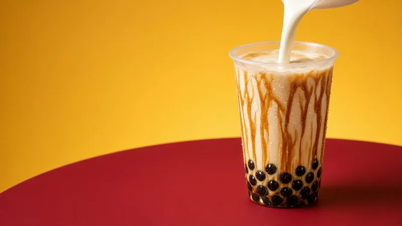 House Special: milk poured over brown sugar pearls