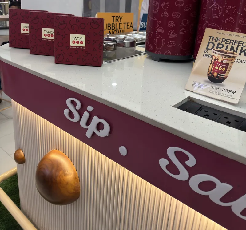 The real Tapiocha counter at Elante Mall